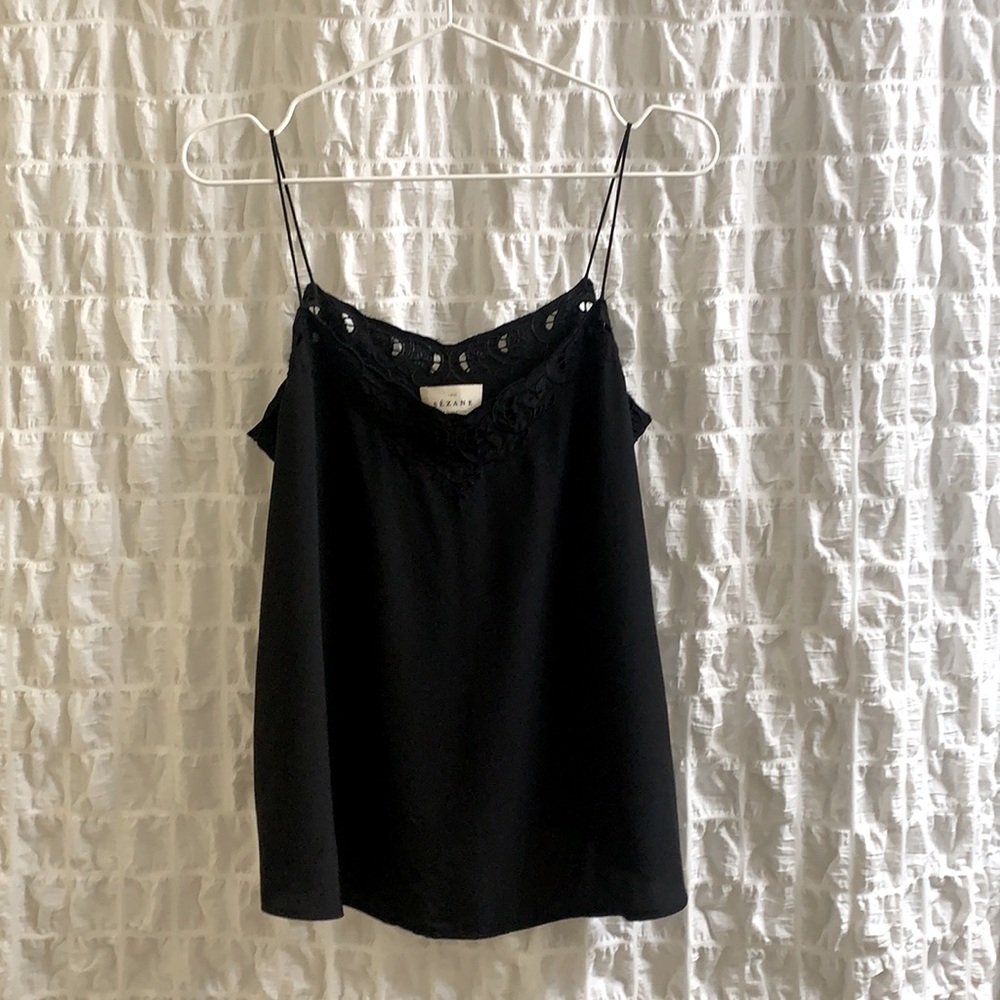 NWOT Sezane Black Paloma Top, EU38/US6